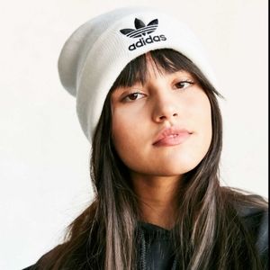 Nwt Adidas Originals Trefoil White Beanie Hat